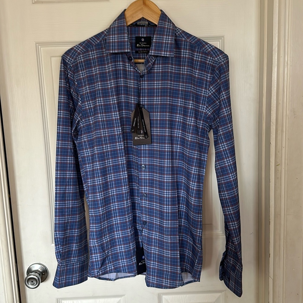 Men’s Ben ShermanSlim Fit All Way Stretch long sleeve button up shirt